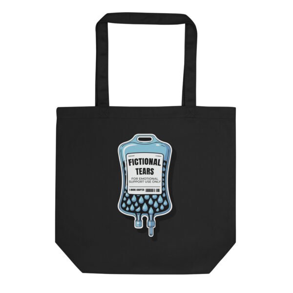 Fictional Tears Tote Bag, Book Lover Gift, Aesthetic Library Bag for Readers, Funny Bookish Merch, Bookworm Canvas Tote