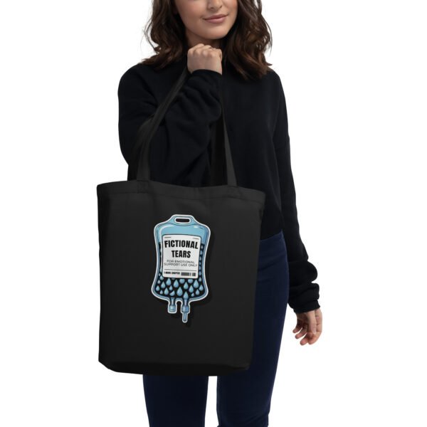 Fictional Tears Tote Bag, Book Lover Gift, Aesthetic Library Bag for Readers, Funny Bookish Merch, Bookworm Canvas Tote - Image 2