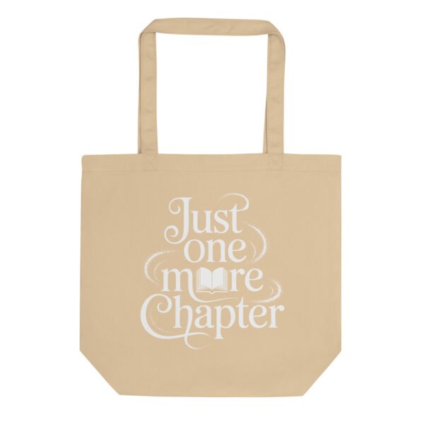 Fantasy Reader Tote Bag, Just One More Chapter, Dark Academia Book Bag, Bookish Gift for Fantasy Lovers, Elvish Calligraphy Library Tote - Image 4