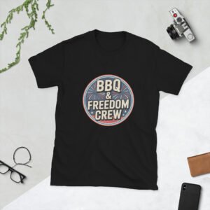 BBQ & Freedom Crew Retro 4th of July Family Matching T-Shirt