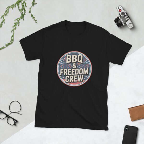 BBQ & Freedom Crew Retro 4th of July Family Matching T-Shirt
