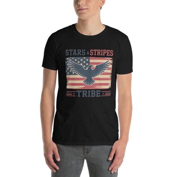 Americana Family T-Shirt for Proud Americans – Eagle Flag Collage - Stars & Stripes Tribe B - Image 2