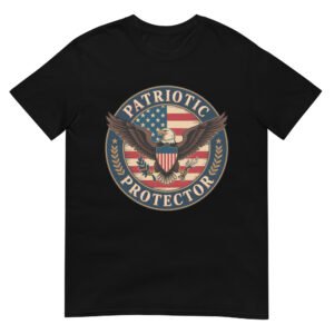 Patriotic Americana T-Shirt for Veterans – Eagle & Flag Crest - Patriotic Protector A