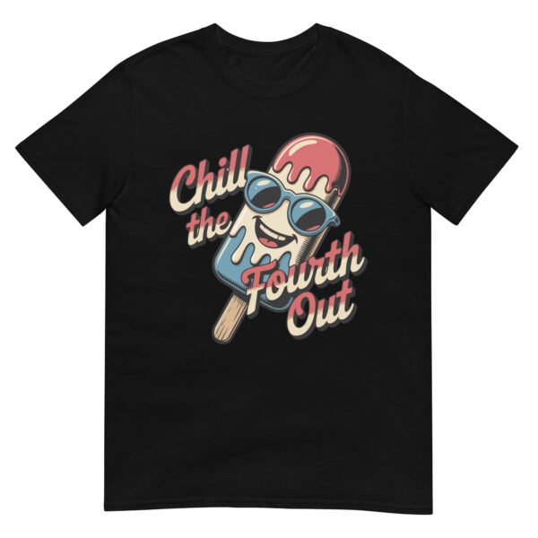 Chill the Fourth Out T-Shirt – Funny Popsicle Cartoon USA Tee - Image 2