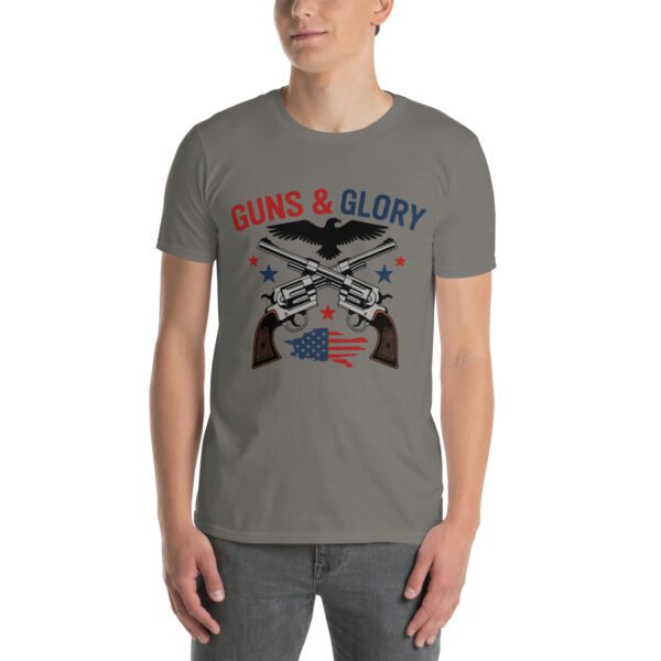 Guns & Glory T-Shirt for 2A Men – Eagle & Revolvers Silhouette Gun Style A - Image 8