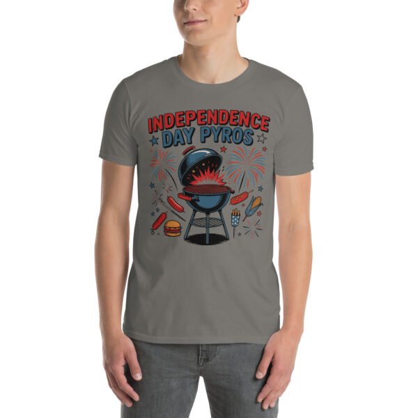 Independence Day BBQ T-Shirt for Young Adults – Fireworks Grill Diagram - Independence Day Pyros A - Image 12