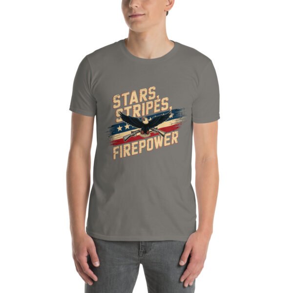 Military Pride T-Shirt for Veterans – Eagle & Rifles - Stars, Stripes, Firepower A - Image 11