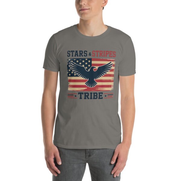 Americana Family T-Shirt for Proud Americans – Eagle Flag Collage - Stars & Stripes Tribe B - Image 12