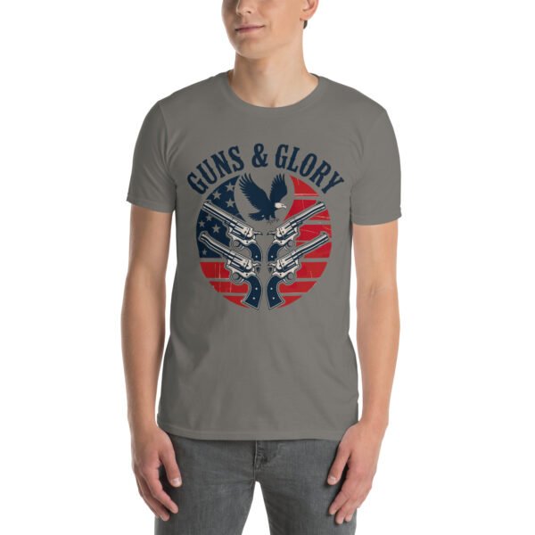 Guns & Glory T-Shirt for 2A Men – Eagle & Revolvers Silhouette - Gun Style B - Image 7