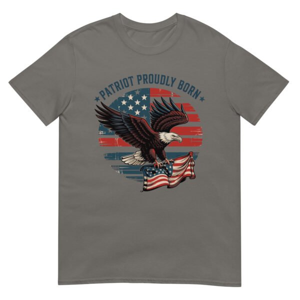 Patriotic Americana T-Shirt for Conservatives – Eagle & Flag Collage - Patriot Proudly Born A - Image 11
