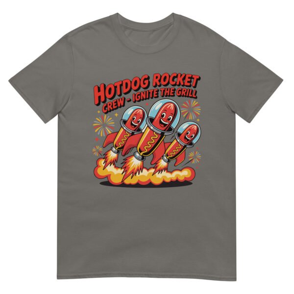 Hotdog Rocket Crew 2.0 T-Shirt – Retro Firework Launch Edition - Image 11