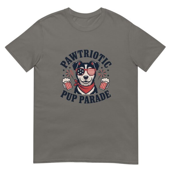 Pawtriotic Pup Parade T-Shirt – Funny Dog Beer Fireworks USA Tee - Image 6