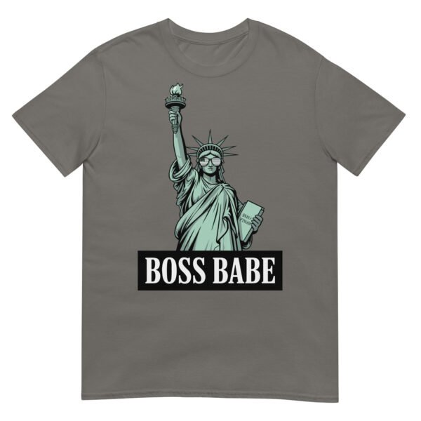 Boss Babe Liberty T-Shirt – Statue of Liberty with American Flag Sunglasses - Image 11