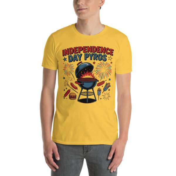 Independence Day BBQ T-Shirt for Young Adults – Fireworks Grill Diagram - Independence Day Pyros A - Image 16