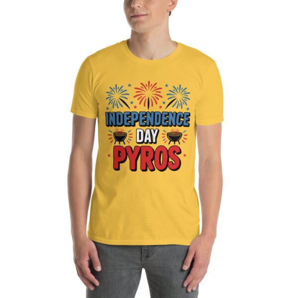 Independence Day BBQ T-Shirt for Young Adults – Fireworks Grill Diagram - Independence Day Pyros B - Image 15
