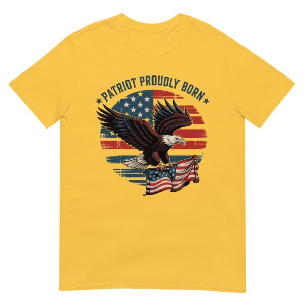 Patriotic Americana T-Shirt for Conservatives – Eagle & Flag Collage - Patriot Proudly Born A - Image 15