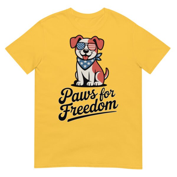 Paws for Freedom Patriotic Dog T-Shirt – Stars & Stripes Bandana Pup - Image 16