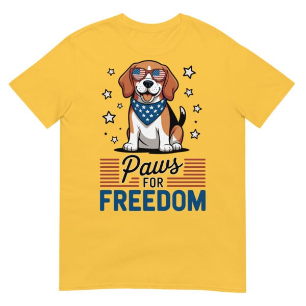 Paws for Freedom Beagle T-Shirt – Dog in Patriotic Shades - Image 15