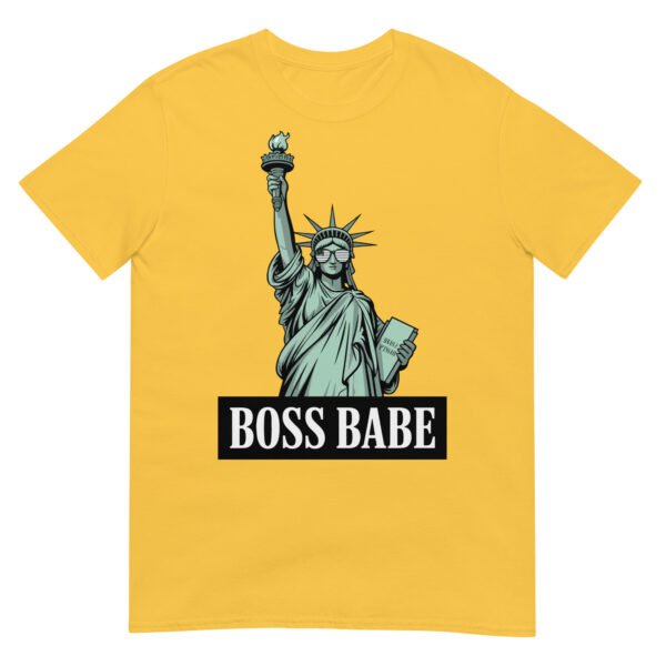 Boss Babe Liberty T-Shirt – Statue of Liberty with American Flag Sunglasses - Image 15