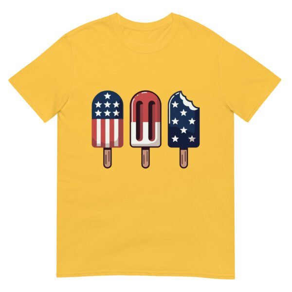 Patriotic Popsicle T-Shirt – Retro Ice Cream Trio in American Flag Colors - Image 15