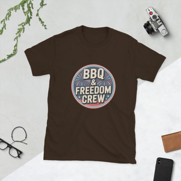 BBQ & Freedom Crew Retro 4th of July Family Matching T-Shirt - Image 3