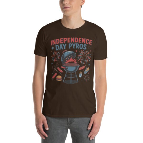 Independence Day BBQ T-Shirt for Young Adults – Fireworks Grill Diagram - Independence Day Pyros A - Image 4
