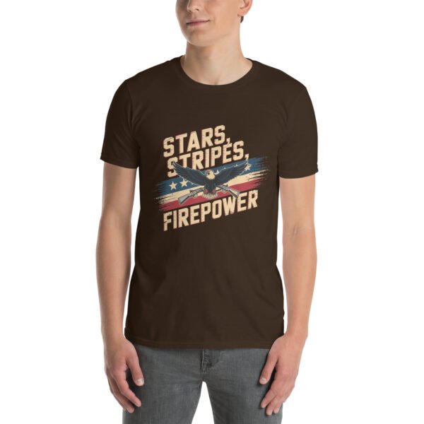 Military Pride T-Shirt for Veterans – Eagle & Rifles - Stars, Stripes, Firepower A - Image 4