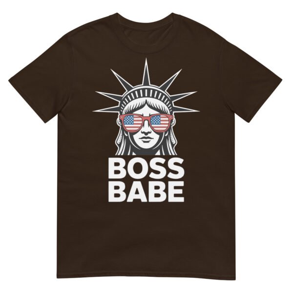 Boss Babe Liberty T-Shirt – Statue of Liberty with USA Sunglasses Tee - Image 3