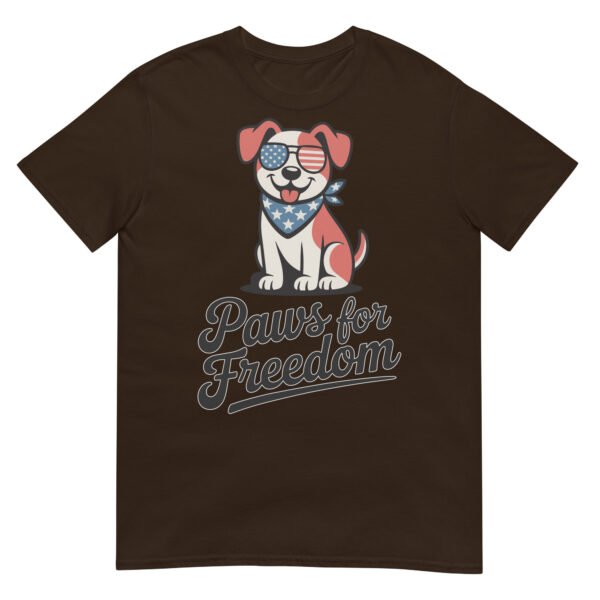 Paws for Freedom Patriotic Dog T-Shirt – Stars & Stripes Bandana Pup - Image 4