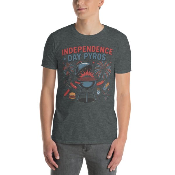 Independence Day BBQ T-Shirt for Young Adults – Fireworks Grill Diagram - Independence Day Pyros A - Image 6