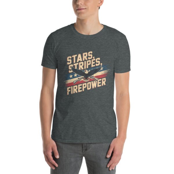 Military Pride T-Shirt for Veterans – Eagle & Rifles - Stars, Stripes, Firepower A - Image 6