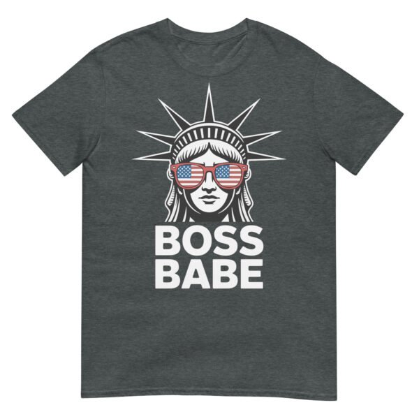 Boss Babe Liberty T-Shirt – Statue of Liberty with USA Sunglasses Tee - Image 5