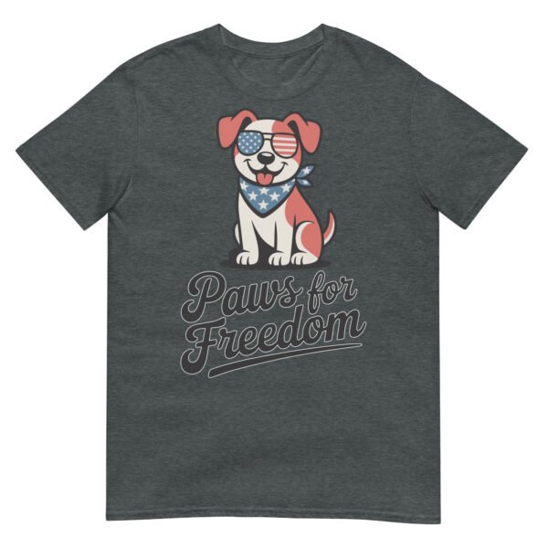 Paws for Freedom Patriotic Dog T-Shirt – Stars & Stripes Bandana Pup - Image 6