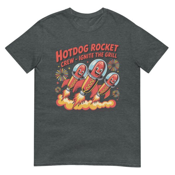 Hotdog Rocket Crew 2.0 T-Shirt – Retro Firework Launch Edition - Image 6