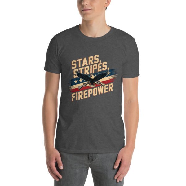 Military Pride T-Shirt for Veterans – Eagle & Rifles - Stars, Stripes, Firepower A - Image 8