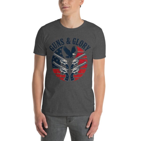 Guns & Glory T-Shirt for 2A Men – Eagle & Revolvers Silhouette - Gun Style B - Image 3