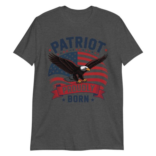 Patriotic Americana T-Shirt for Conservatives – Eagle & Flag Collage - Patriot Proudly Born B - Image 2