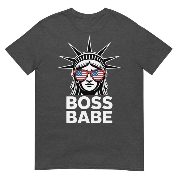 Boss Babe Liberty T-Shirt – Statue of Liberty with USA Sunglasses Tee - Image 7