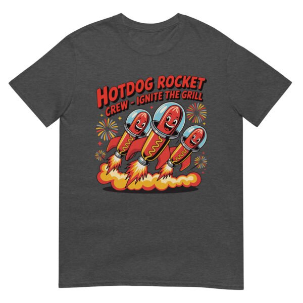 Hotdog Rocket Crew 2.0 T-Shirt – Retro Firework Launch Edition - Image 8