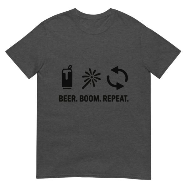 Beer. Boom. Repeat. – Minimalist 4th of July Tee - Image 3