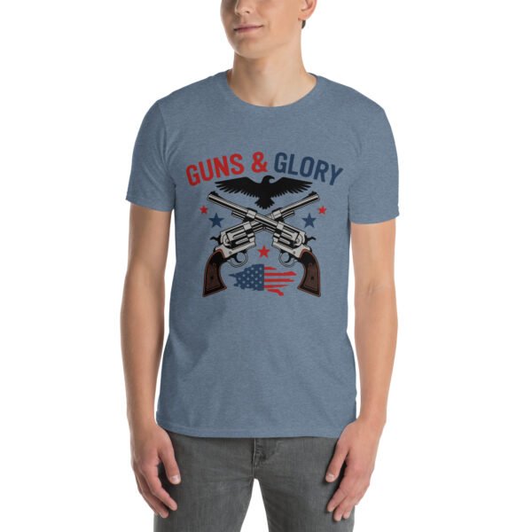 Guns & Glory T-Shirt for 2A Men – Eagle & Revolvers Silhouette Gun Style A - Image 10
