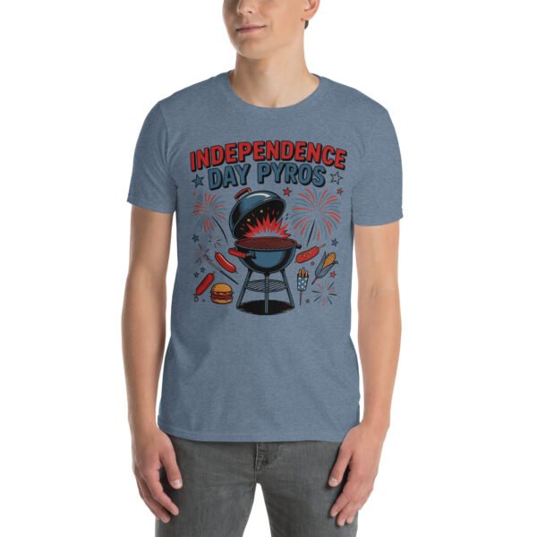 Independence Day BBQ T-Shirt for Young Adults – Fireworks Grill Diagram - Independence Day Pyros A - Image 14