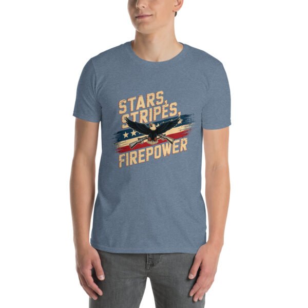 Military Pride T-Shirt for Veterans – Eagle & Rifles - Stars, Stripes, Firepower A - Image 13