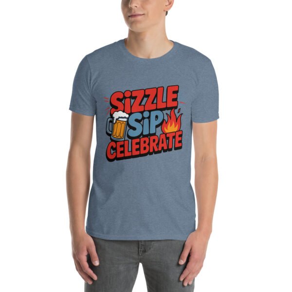 BBQ Beer Humor T-Shirt for Grill Enthusiasts – Mug & Flame Comic - Sizzle Sip Celebrate B - Image 14