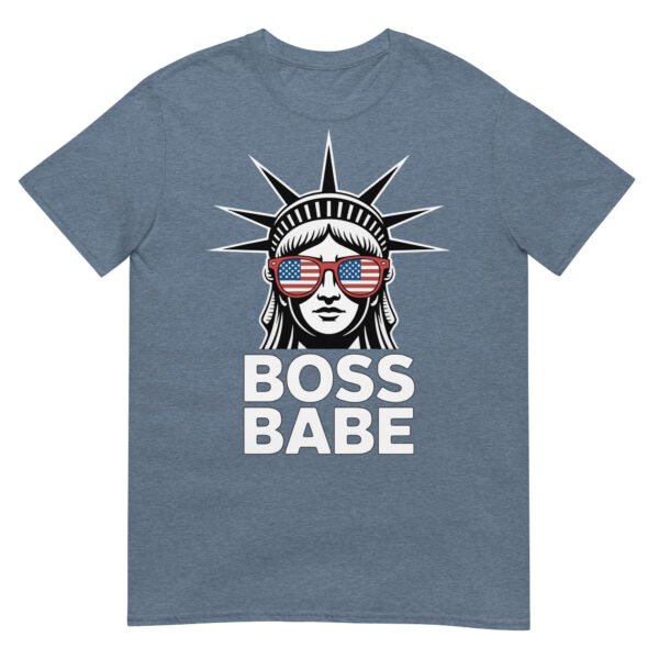 Boss Babe Liberty T-Shirt – Statue of Liberty with USA Sunglasses Tee - Image 13