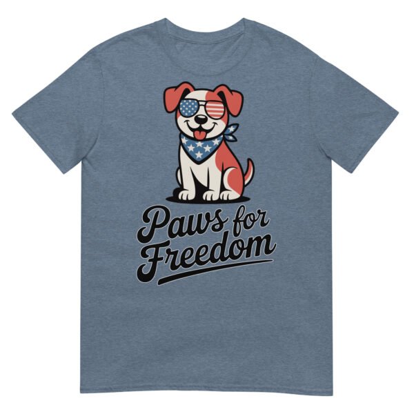 Paws for Freedom Patriotic Dog T-Shirt – Stars & Stripes Bandana Pup - Image 14