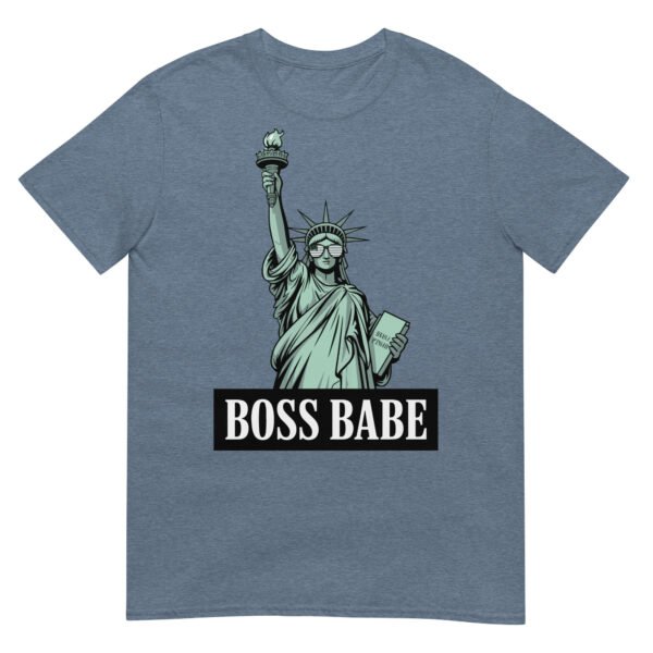 Boss Babe Liberty T-Shirt – Statue of Liberty with American Flag Sunglasses - Image 13