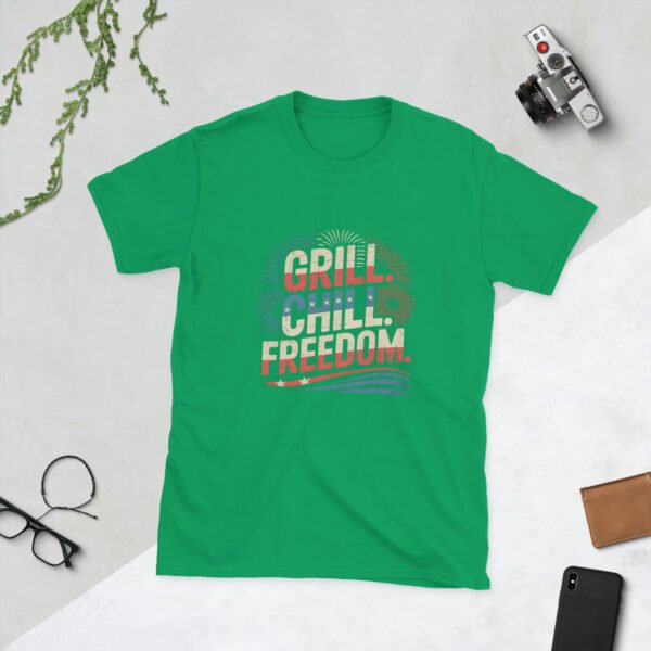 Grill Chill Freedom Retro 4th of July BBQ T-Shirt – Family Matching Tee - Image 13