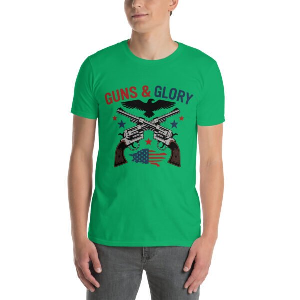 Guns & Glory T-Shirt for 2A Men – Eagle & Revolvers Silhouette Gun Style A - Image 11
