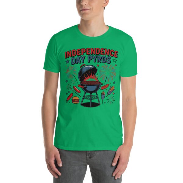 Independence Day BBQ T-Shirt for Young Adults – Fireworks Grill Diagram - Independence Day Pyros A - Image 15